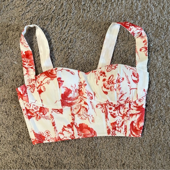 Fashion nova floral corset top. Size M - Picture 4 of 7